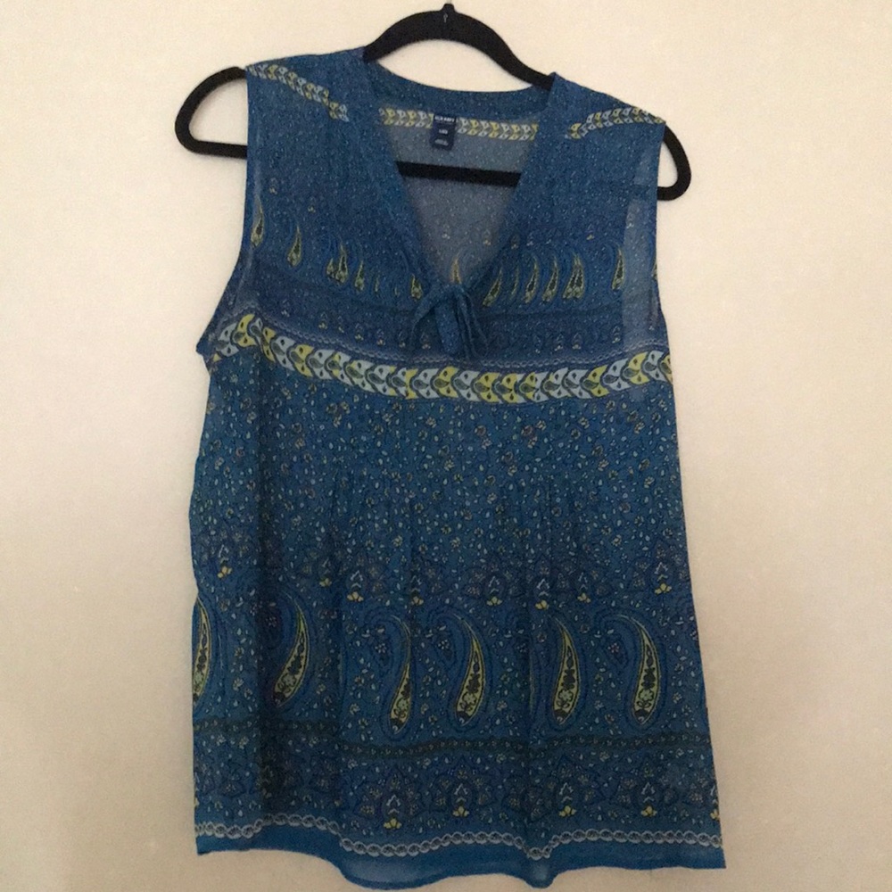 Sheer Paisley Print Old Navy Blouse Size L